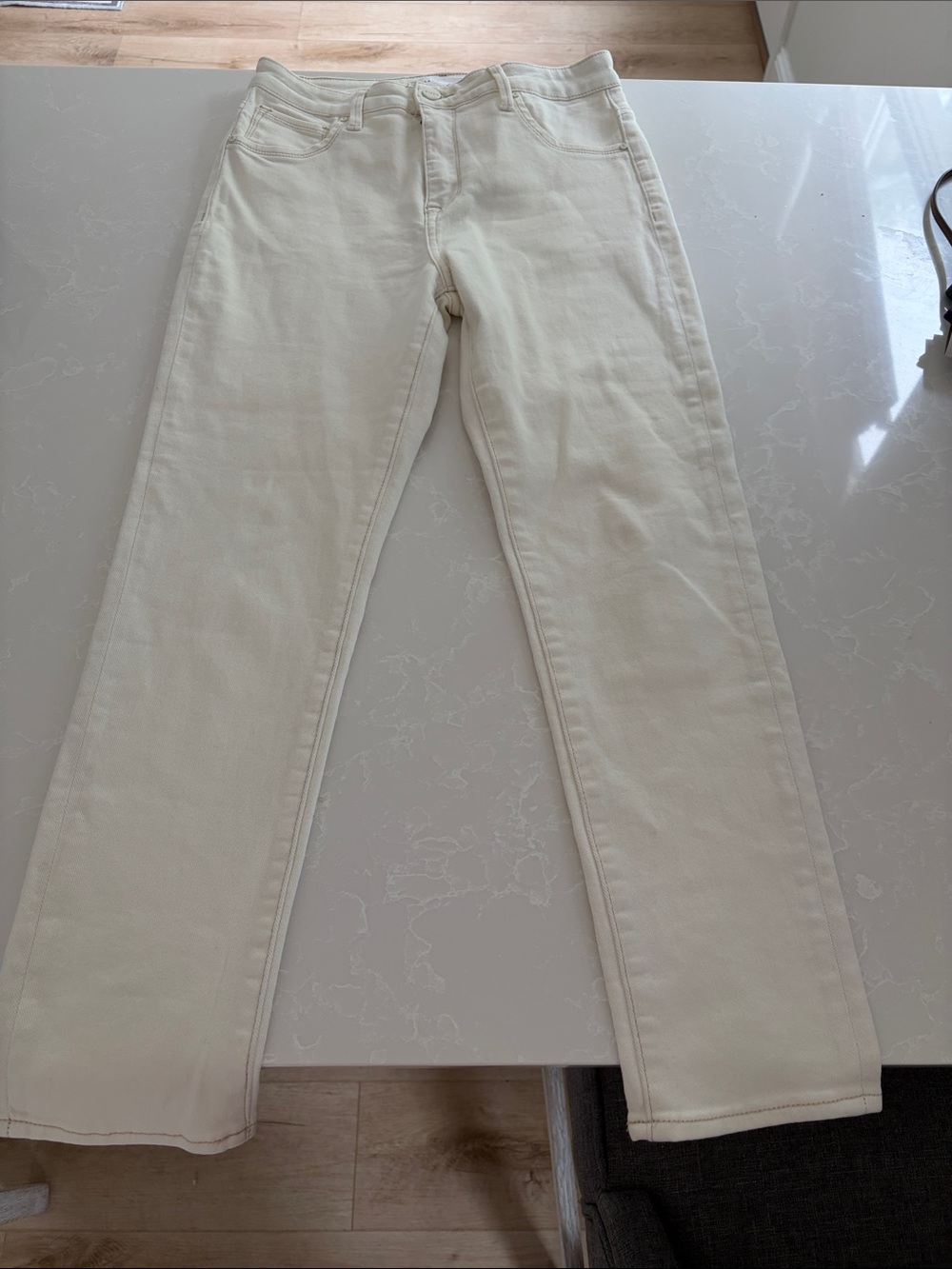 Risen Women’s Straight Leg Jeans in Cream - Brand